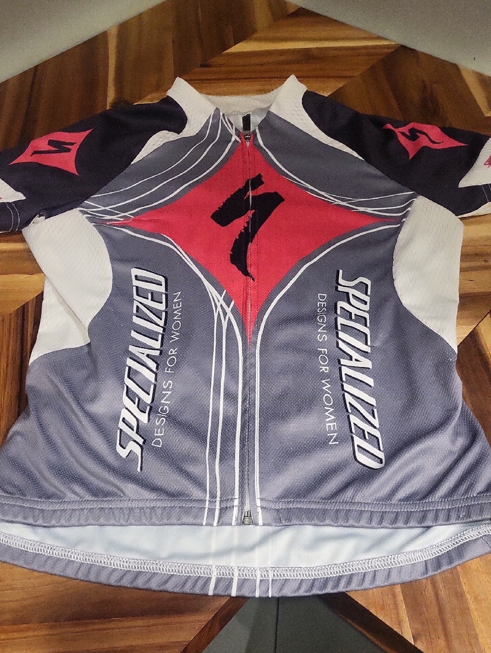 Specialized Women's Cycling Jersey Small — Gray, Pink, White